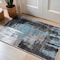 World Rug Gallery Modern Watercolor Abstract Design Area Rug 2'x3' Blue 939BLUE2X3 - alternate 1